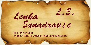 Lenka Sanadrović vizit kartica